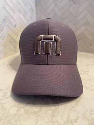 Travis Matthew Gray Golf Hat Cap Adult Flexfit Size S/M Pacific