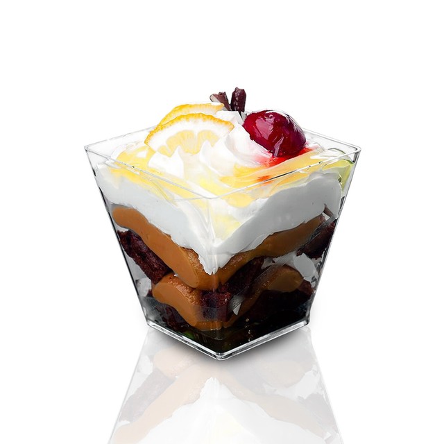 2oz Disposable Clear Plastic Square Mini Verrine Sample Dessert Cube Cups 288pcs eBay