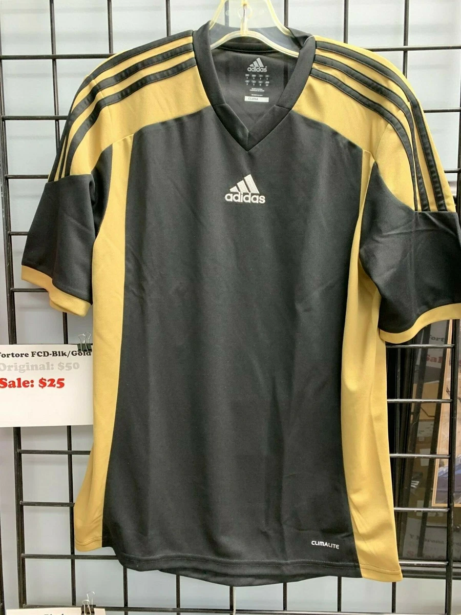 Adidas Fortore Custom Soccer Jersey Black/Gold