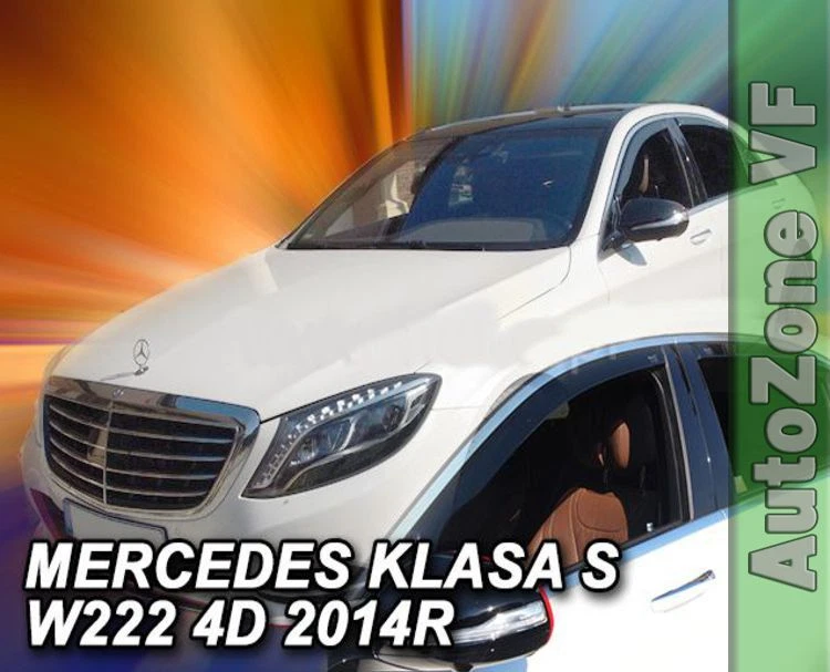 Heko Wind Deflectors For Mercedes S Class W222 Lwb 4-Door 2013-2020 4PC Tinted - Image 2 of 4