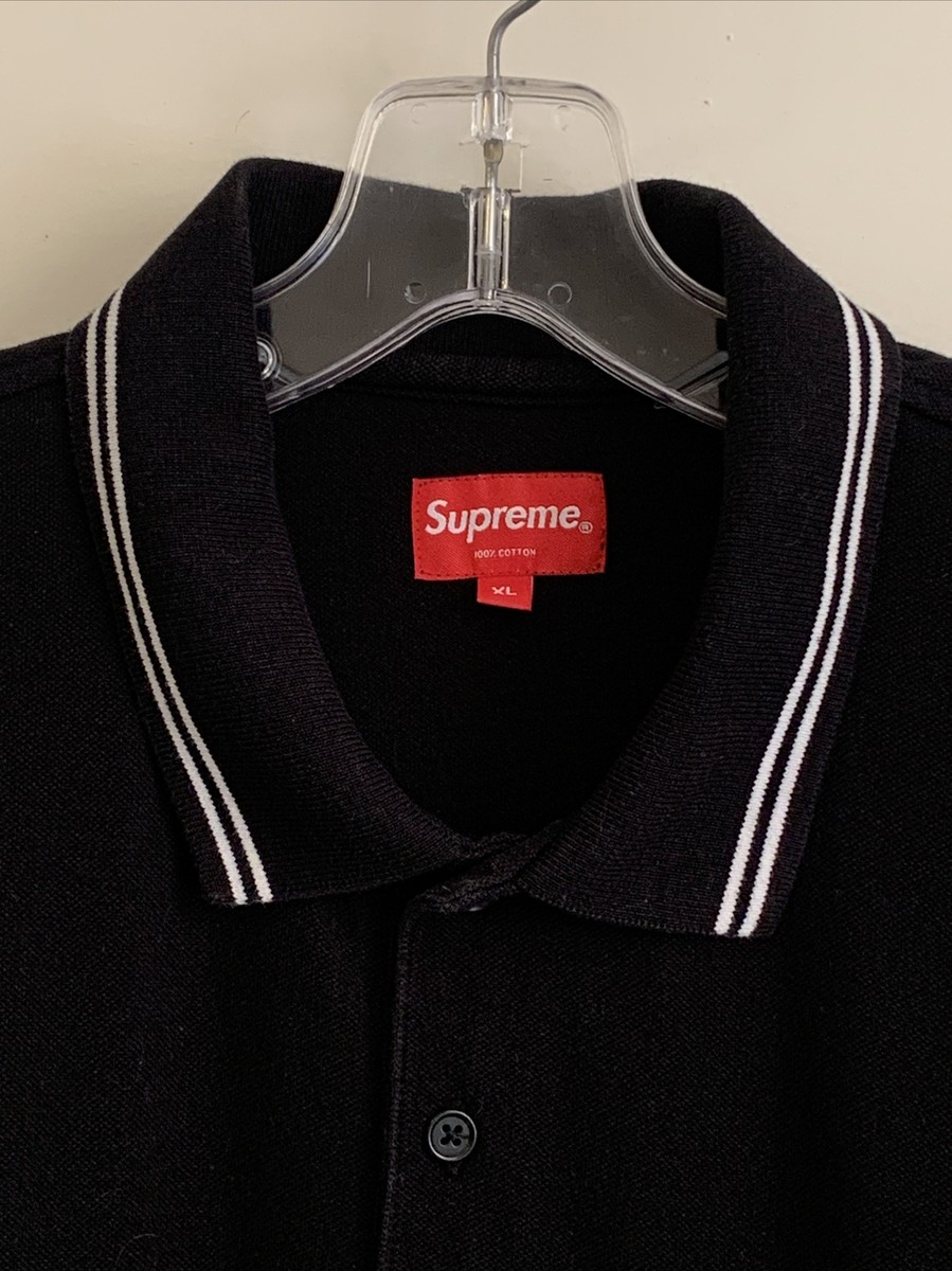 Supreme S Logo Short Sleeve Polo Shirt Black Size XL SS19 Supreme S Logo Short Sleeve Polo Shirt Black Size XL SS19