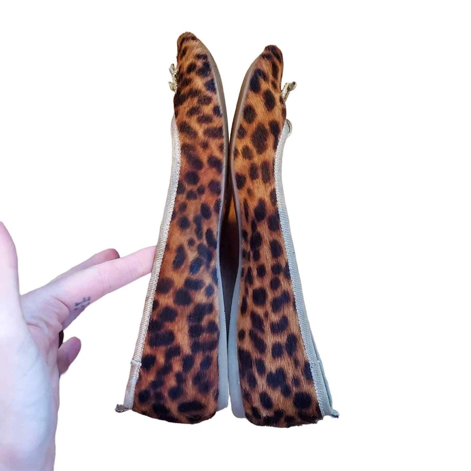 BODEN piel guepardo patrón plano marrón negro pelo de becerro para mujer talla 6 Foto 2 de 4