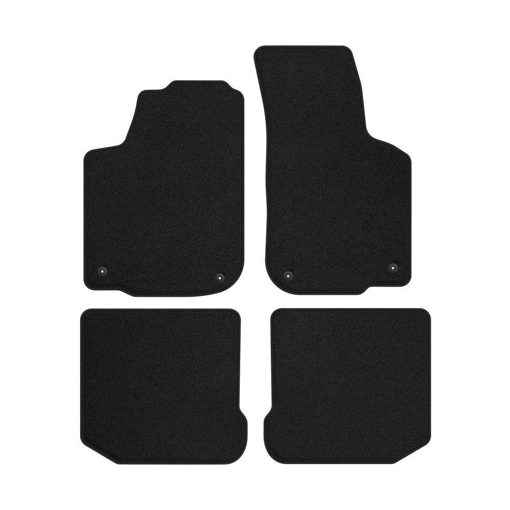 Tapis de sol Skoda Octavia I 1996-2004 jeu velours noir sur mesure cuir rouge