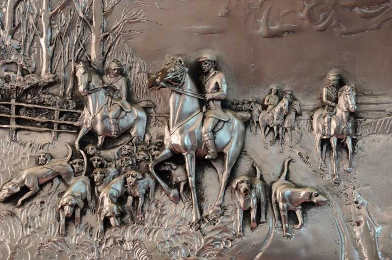 Vintage Artistic Sculpture Relife covered mirror frame 925 Silver 28" X 23". - Image 3 of 4