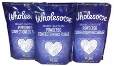 3 Pack Wholesome Sweeteners Organic Powdered Sugar, 16 oz Bags Non-GMO(F2)