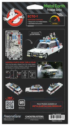 Fascinations ICONX Ectomobile ECTO-1 Ghostbusters Vehicle Metal Earth Model  Kit