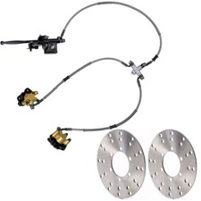 Go kart Hydraulic Front Twin Brake Caliper Pad  Disc Rotor ATV Quad Taotao SUNL