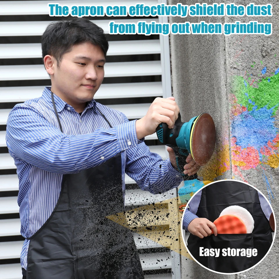 Kit de pulido de lijadora inalámbrica de 6" para máquina tampón pulidora de coche de doble acción batería Foto 4 de 4