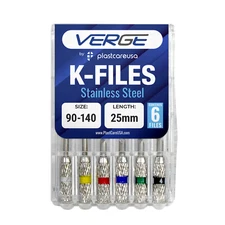 Size 90-140 25mm Endo K-Files, Endodontic Dental K Files Premium Stainless Steel