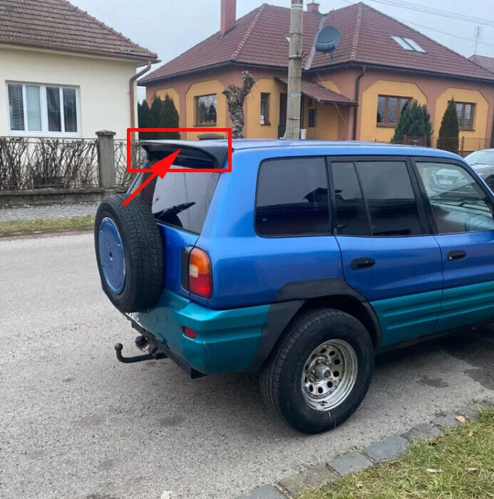 For 1994-1998 Toyota RAV4 SUV ABS Gloss Black Rear Roof Spoiler Wing With Light - Изображение 2 из 3