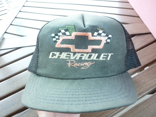 Vtg 1989 Sports Image Chevrolet Racing Trucker Snapback Bowtie Mesh