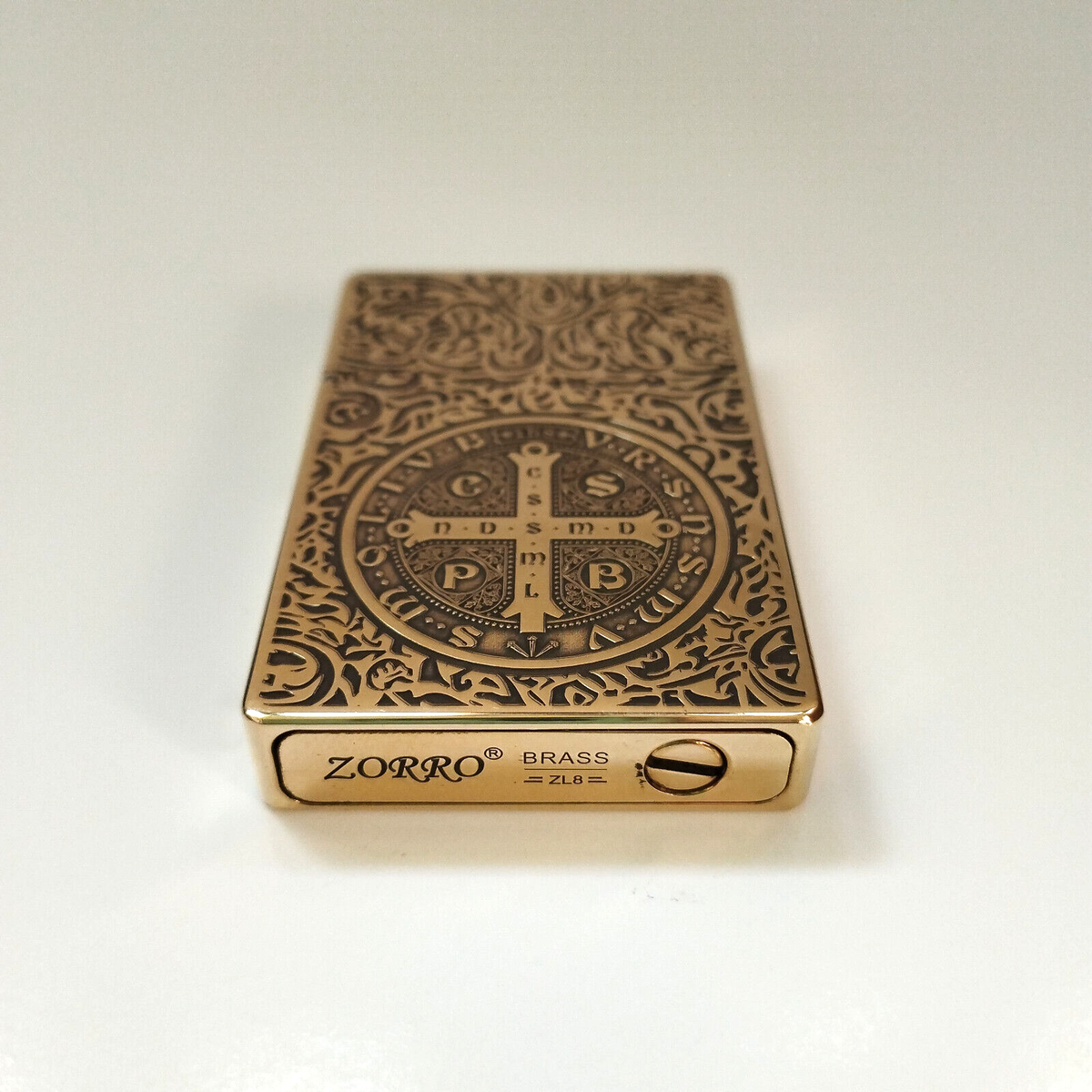 Zorro ZL8 Constantine Brass Lighter - Ultra-Thin Case & Heavy Duty