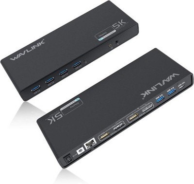 Universal Laptop Docking Station 4K Dual Monitor DisplayLink Dock 2HDMI 2DP Port