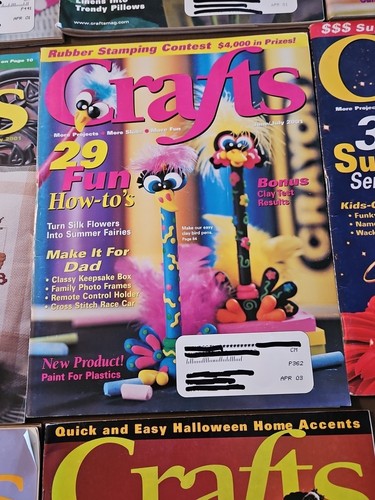 CRAFTS Magazine- Lot of 9 from 2001- All Patterns are Included and UNCUT - Picture 6 of 10