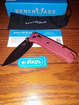 Benchmade Bugout 535 CPM-S30V Red Grivory Handle Folding Knife black blade