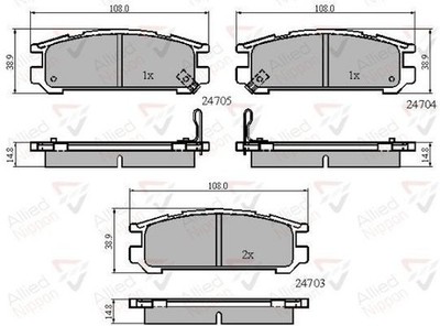 ALLIED NIPPON ADB3218  Brake Pad Set FOR SUBARU IMPREZA SVX LEGACY FORESTER