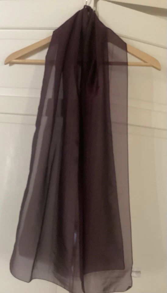 Oscar de la Renta Studio Sheer Purple Scarf, Beautiful For The Holiday Parties! - Image 2 of 2