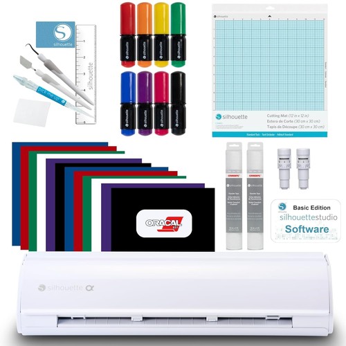 Silhouette Cameo 5 Alpha | 12 Inch Vinyl Cutting Machine | Heat Transfer Starter