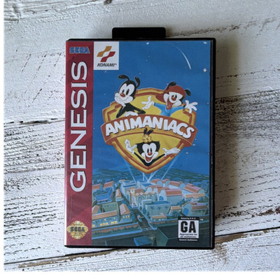 Animaniacs (Sega Genesis, Konami) Manual, Platformer, Case Included