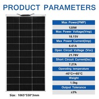120W Flexible Solarmodul Solarpanel Monokristallin 18V FüR Wohnmobil Boot Uauld