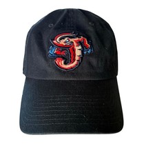 Jacksonville Jumbo Shrimp Black Adjustable Strap Hat Dad Cap MiLB Miami Marlins