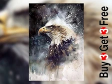 Powerful Majestic Eagle 5"x7" Print on Matte Paper | Dynamic Artwork