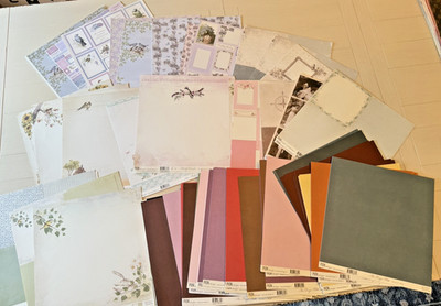 Pion Design Paper LOT 100 sheets Scrapbook  Shabby Chic, Cardmaking Supplies