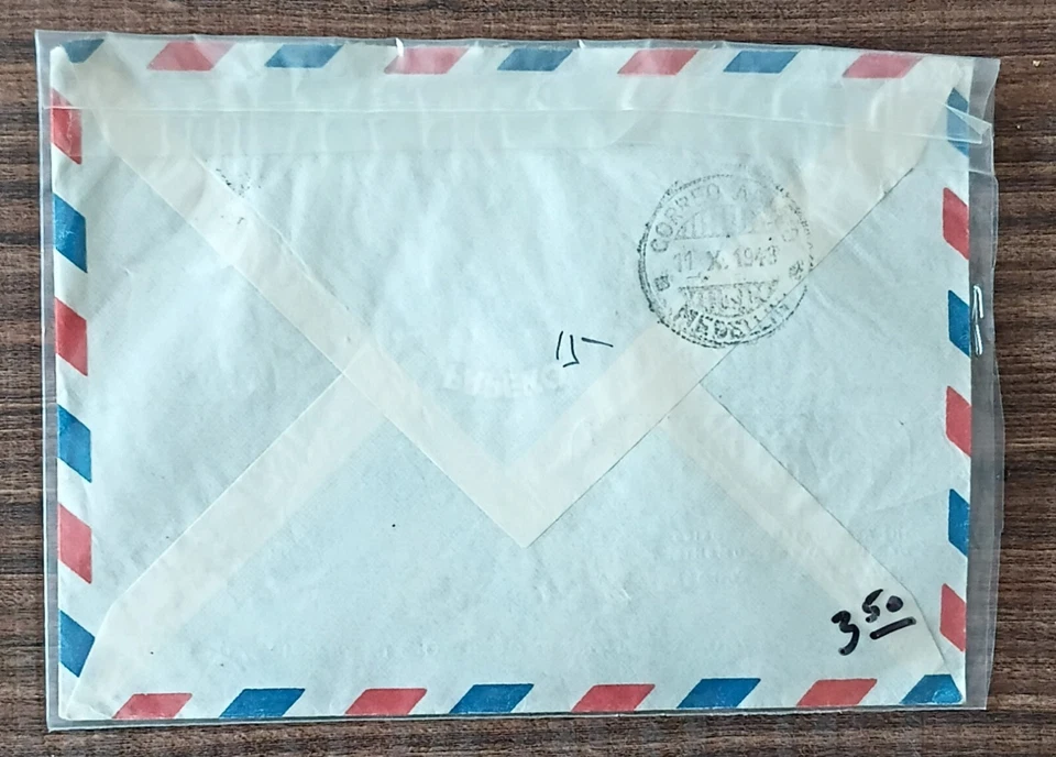 航空邮件捷克斯洛伐克到哥伦比亚阿马蒂功能 1948 — 第 2/2 张图片