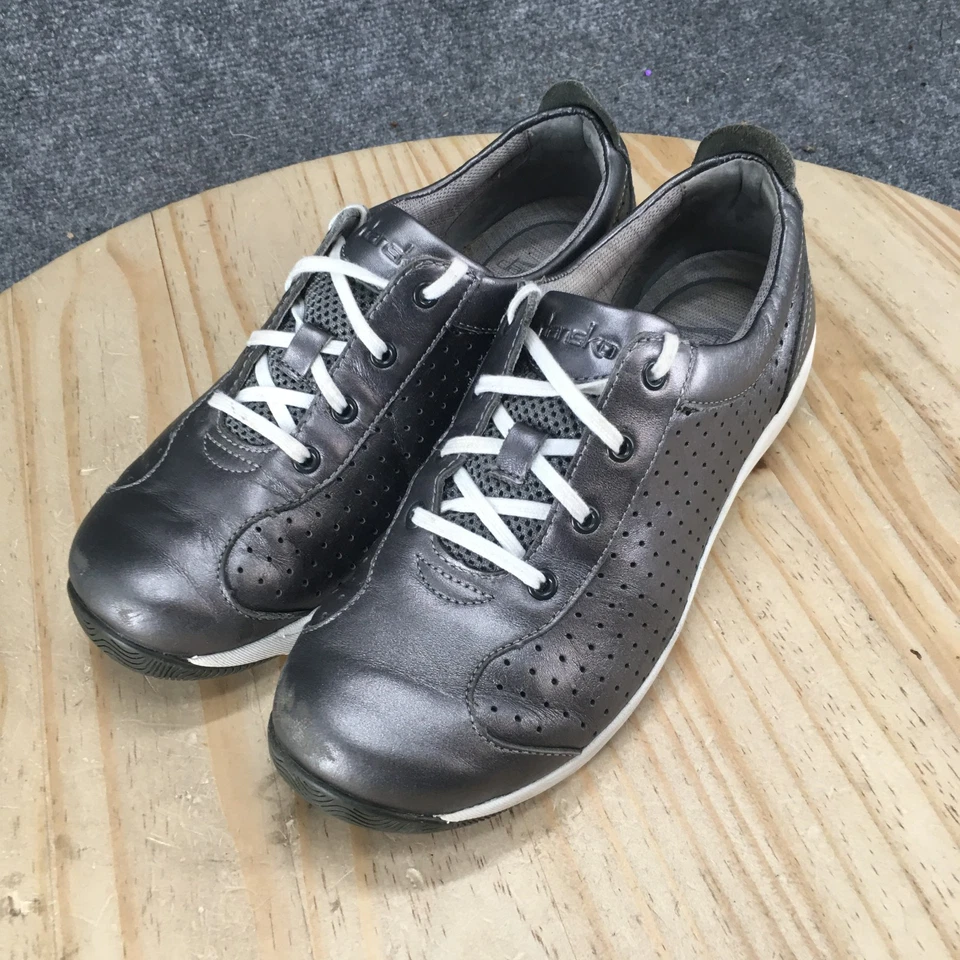 Dansko Zapatos Mujer 40 Hillary Informales Zapatillas bajas Cuero Gris Metálico Foto 3 de 4