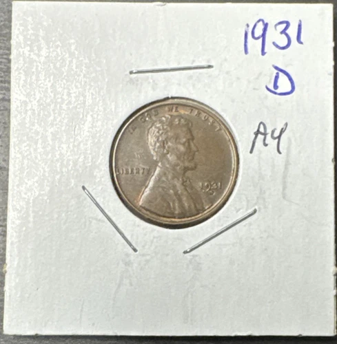 1931-D Lincoln Cent Wheat Penny, AU