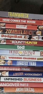 15 comedy dvds- Home Alone 2, Zombieland, Dodgeball, Hangover 1 &2, Ted, etc