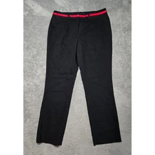 Tommy Hilfiger Women's Pants Size 4 Black Red Stripe Casual Career EUC