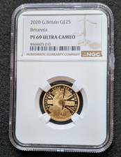 2020 NGC PR69 Ultra Cameo 24ct Gold Queen Elizabeth II Britannia