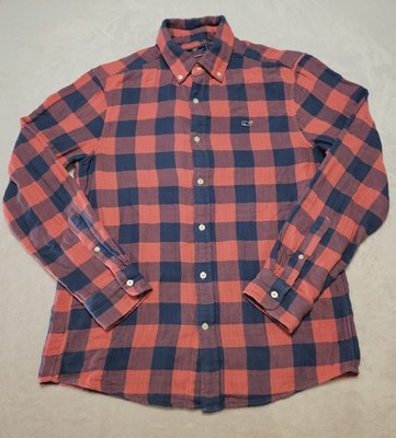 Vineyard Vines Classic Fit Whale Shirt Plaid, Size M Long Sleeve Button-up