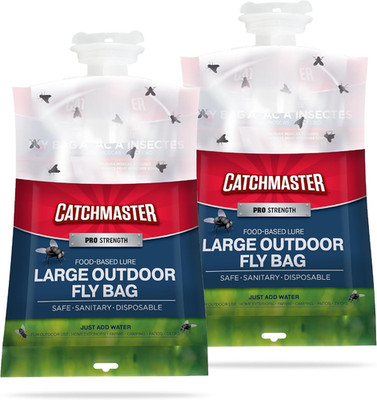 Pro Series Extra-Large Outdoor Fly Trap W/No-Mess Lid 2-Pack - Hanging Fly Trap