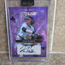 Wild Card Stacked Deck Josh Hartle Purple Serial # Autograph Baseball Card 2024