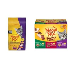 Meow Mix Original Choice Dry Cat Food 6.3lb & Tenders in Sauce Wet Food Duo Pack 6.52 per gallon