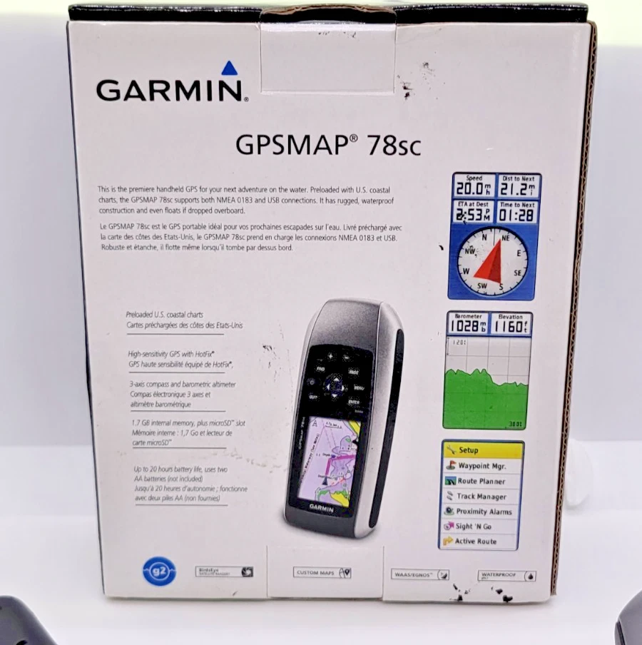 GARMIN GPSMAP 78sc HANDHELD GPS WATERPROOF GEOCACHING FISHING--PARTS/REPAIR - Image 4 of 4