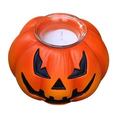 Resin Halloween Pumpkin Decorating Candlestick Prop Statue Candle Holder Gifts