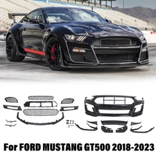 For 2018-2023 Ford Mustang Front Bumper Conversion GT500 Look with Grille Lip