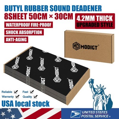 165Mil Car Sound Deadening Mat, 13 Sqft, Butyl Insulation & Vibration Dampening