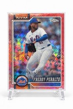 Marketplace image: 2026 Topps Chrome Freddy Peralta Logofractor 1/1 Rose Gold