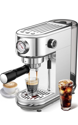 #ad #ad Atatix Espresso Machine with Milk Frother 20 Bar Pressure Espresso Maker $199.00