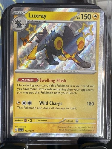 Luxray 137/091 Shiny Rare Paldean Fates Pokémon Card PSA 10 Candidate