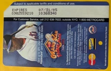 Mets, Grand stand series, #2- Mint Condition, NYC Metrocard