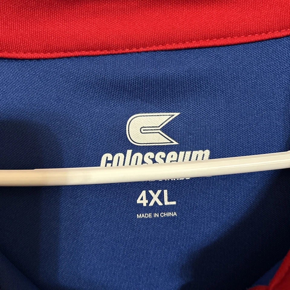 Kansas Jay Hawks Colosseum Red and Blue 1/4 Zip Performance Pullover Size 4 XL - Image 4 of 4