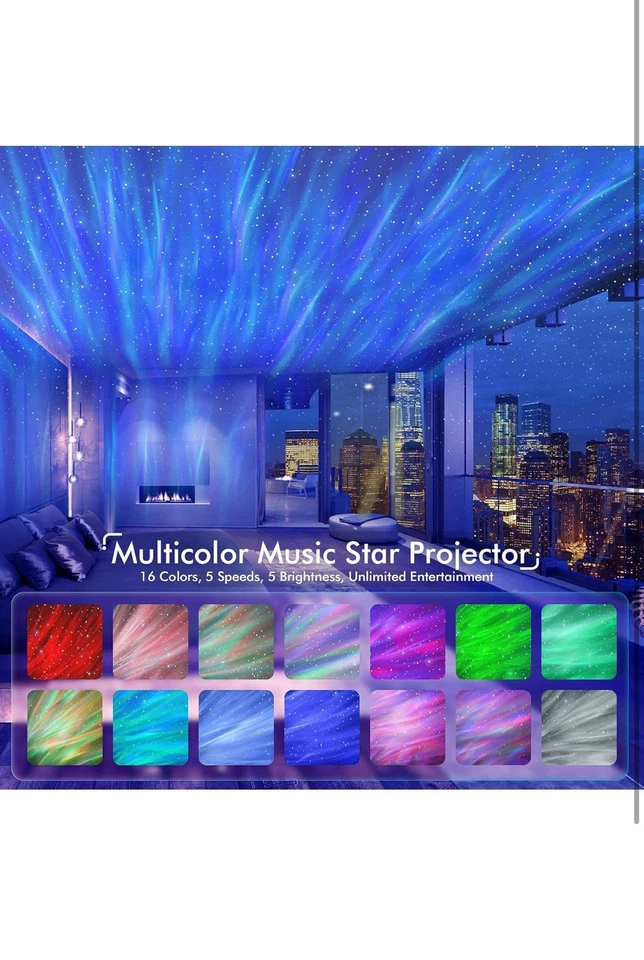 Star Projector 3-in-1 Bluetooth, Color Change, Sounds, Remote. Rosetta - Image 3 of 4