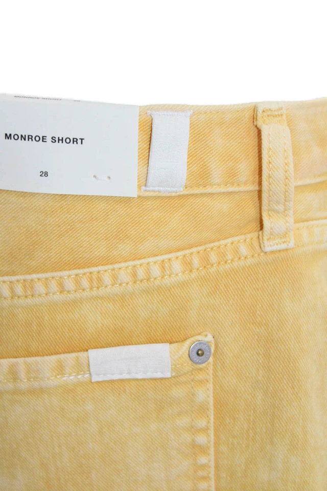 Pantalones Cortos de Denim 7 For All Mankind Para Mujer Algodón Tiro Medio Cinco Bolsillos Naranja Talla 28 Foto 4 de 4