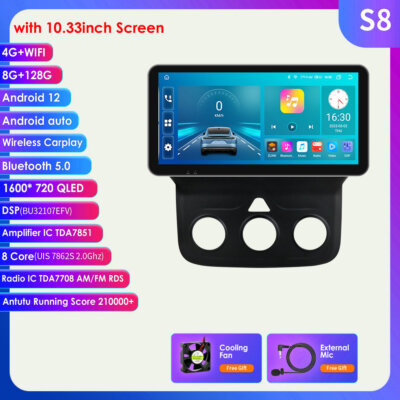 8+128G Android 13 DAB+ Autoradio GPS Nav BT5.0 Für Dodge Ram 1500 3500 2013-2018