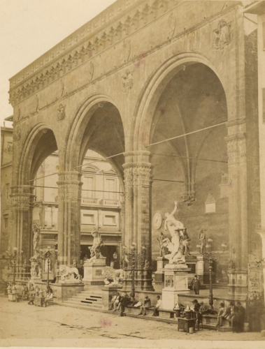 Firenze Vintage Albumen Print Tirage albuminé  13x18  Circa 1885  - Foto 1 di 1